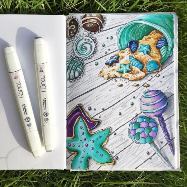 Скетчбук для рисования маркерами