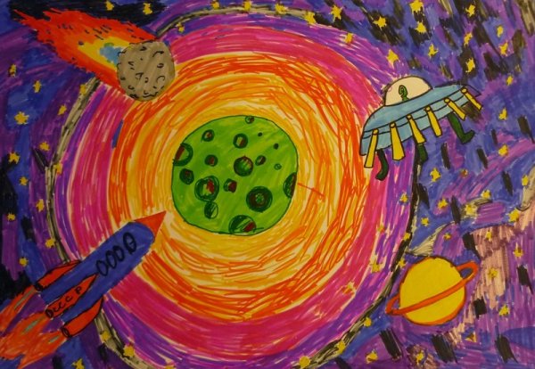 Космос картинки для срисовки