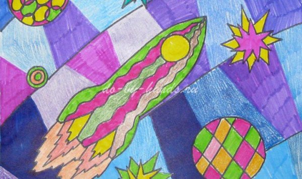 Рисование с детьми космосмонавт