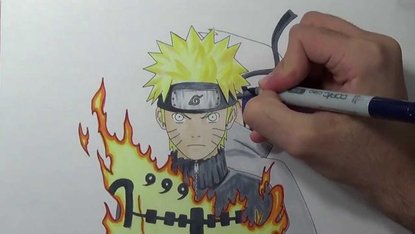 Рисунки Наруто фломастерами