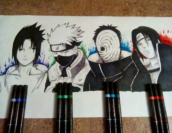 Какаши Итачи Наруто и Саске