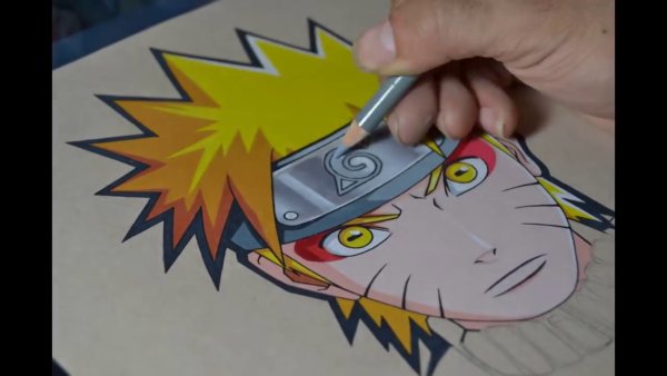 Наруто рисунок акрилом