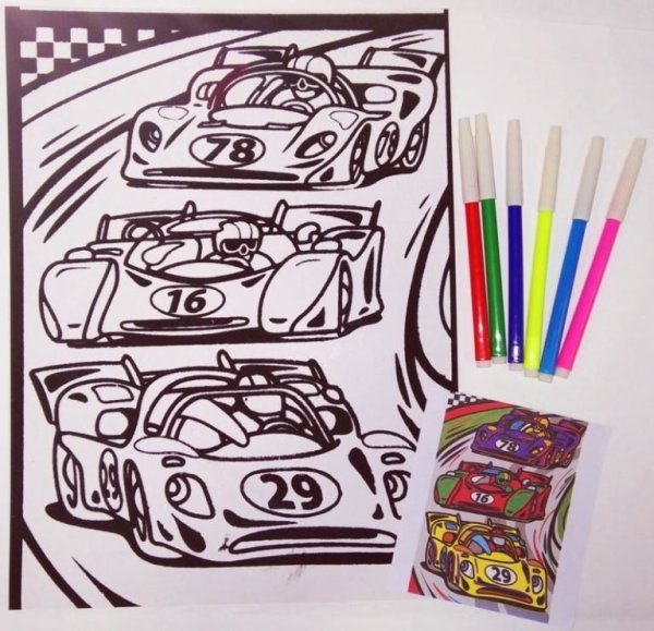 Машина фломастером