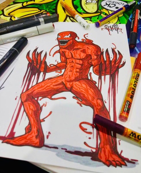 Рисунки обычными фломастерами