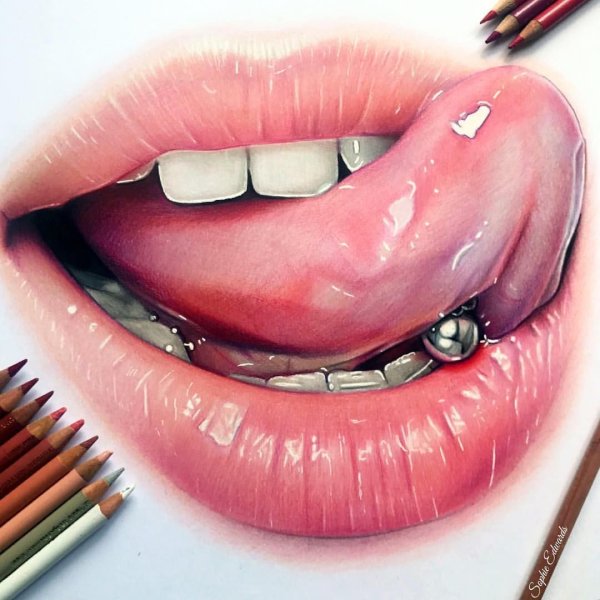 Скетчинг губы