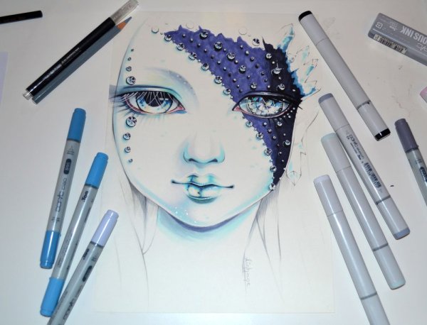 Рисунки фломастерами легкие