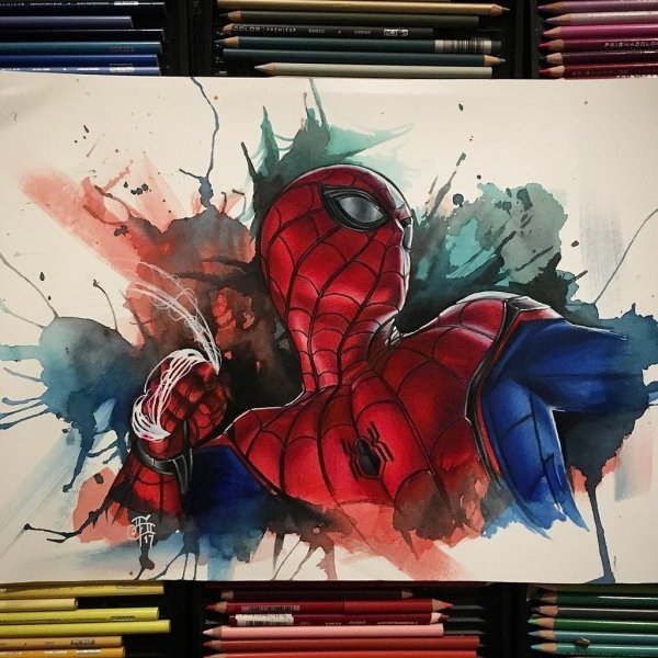 Марвел фломастерами