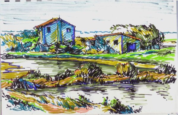 Пейзаж маркерами