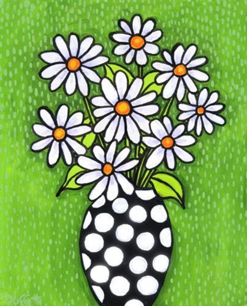 Ромашки фломастерами