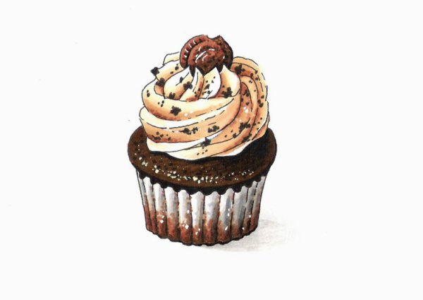 Скетчинг маркерами кексы