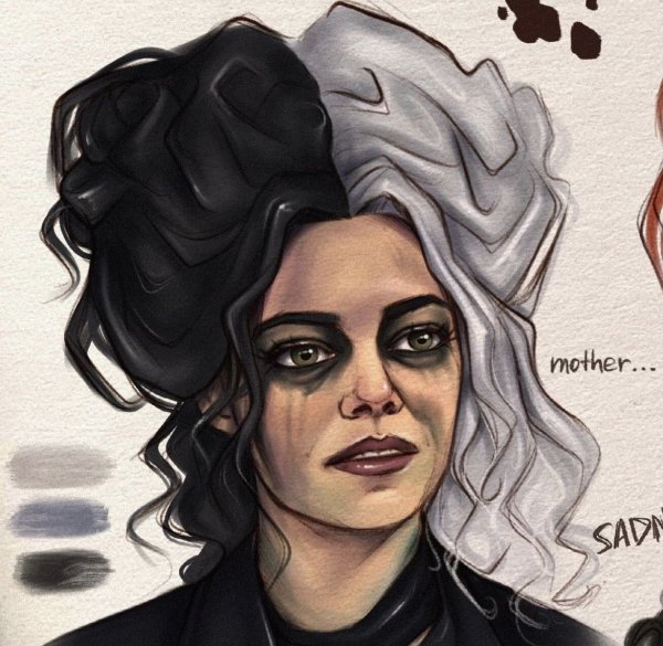 Скетч Круэлла Девиль Эмма Стоун