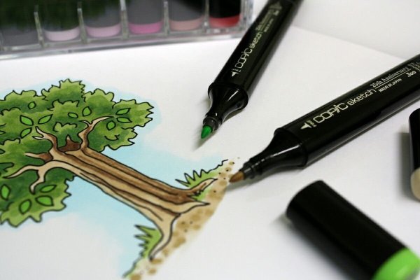 Нарисовать дерево фломастером