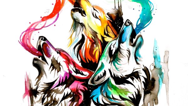 Тату цветными ручками