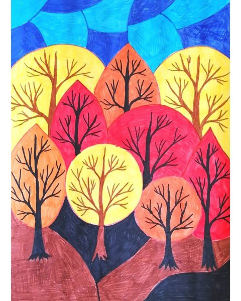 Осенний пейзаж для детей