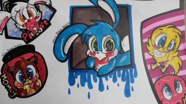 Рисунки ФНАФ фломастерами