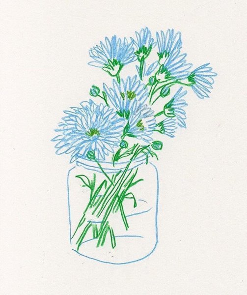 Сирень в вазе рисунок карандашом