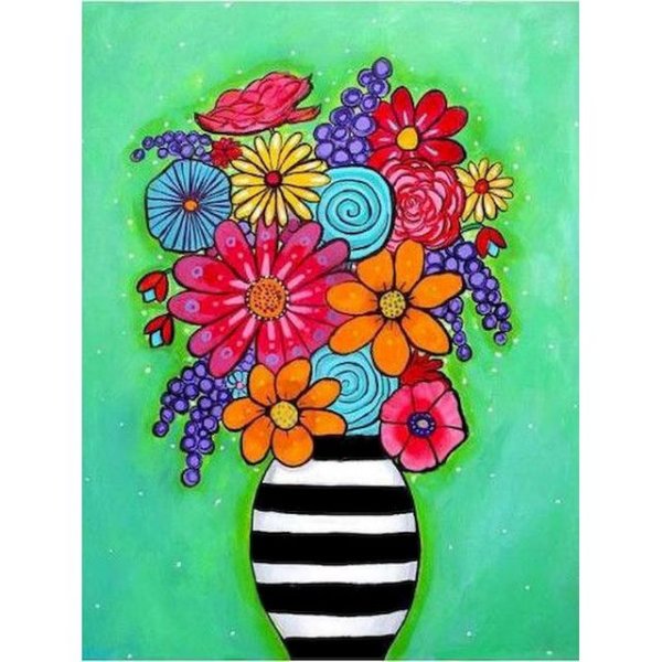 Ваза с цветами легко