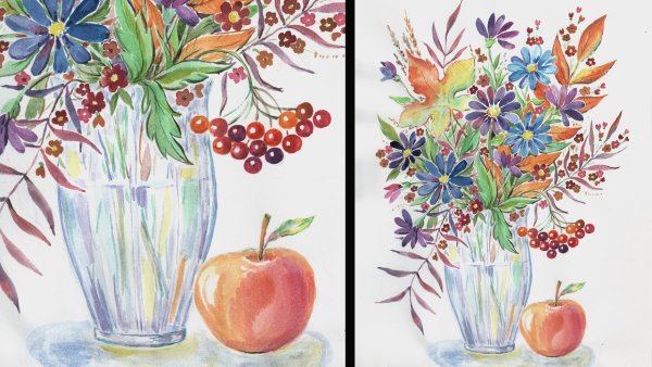 Букет ромашек для срисовки