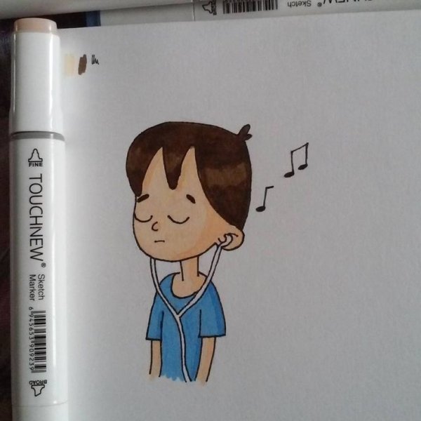 Маленькие рисунки маркерами тач