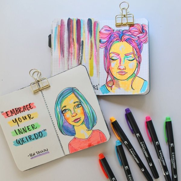 Скетчбук для рисования маркерами