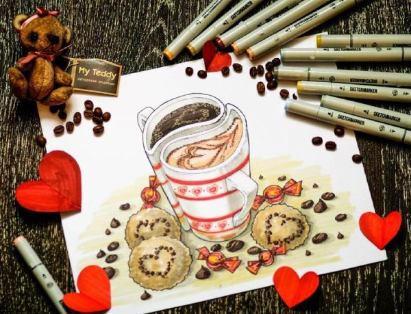 Кофе маркерами