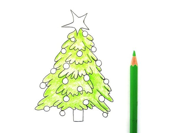 Креативная елка рисование