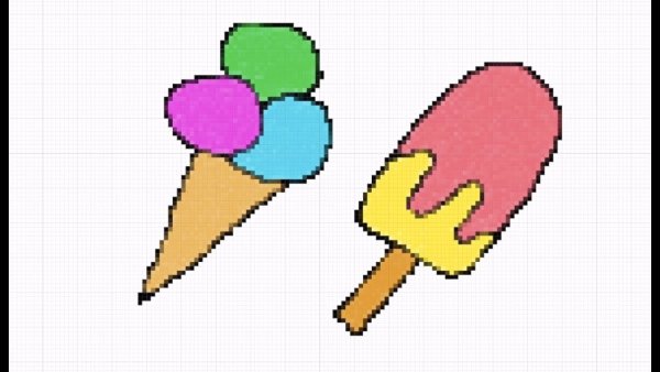 Лёгкие рисунки мороженка на палочке