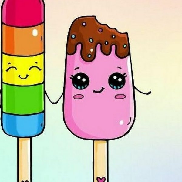 Рисунки фломастерами еда с глазками