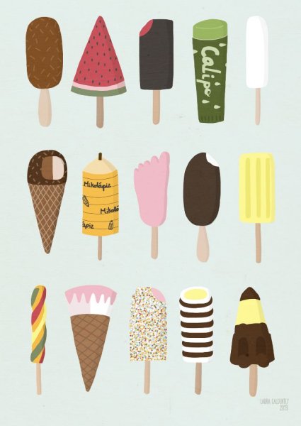 Нарисовать мороженое на палочке