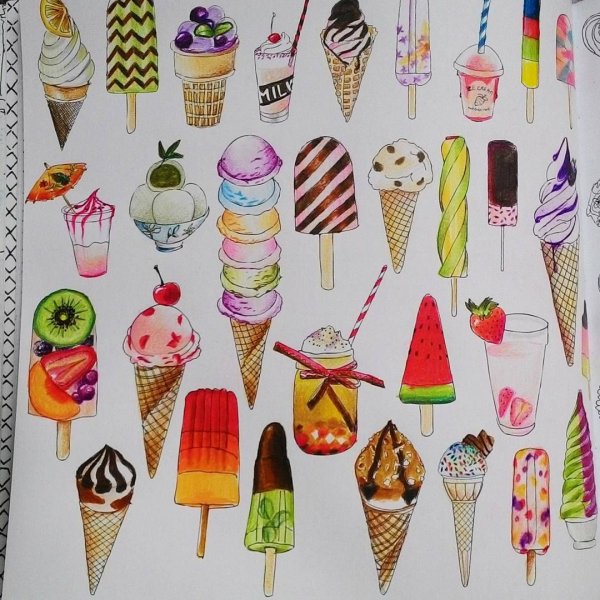 Мороженое на палочке легкие рисуночки