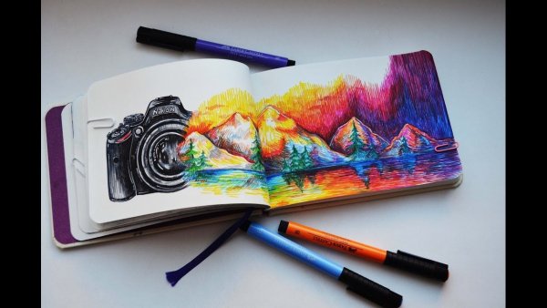 Красивые рисунки маркерами