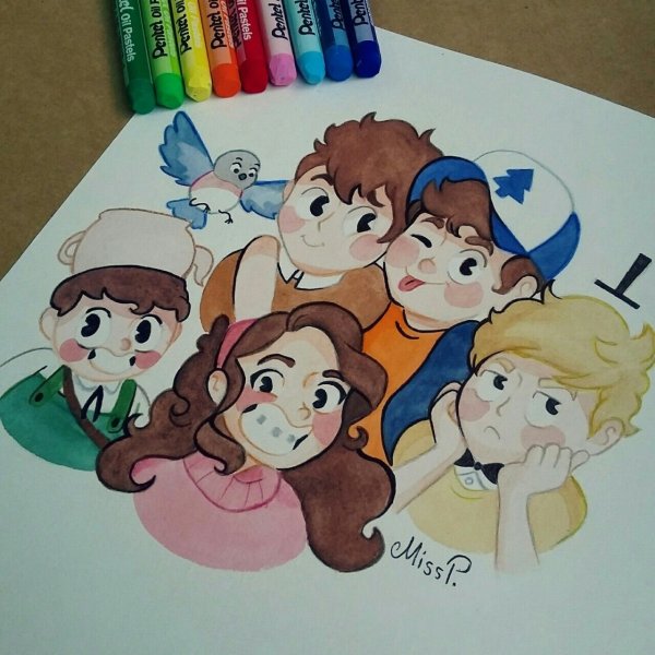 Гравити Фолз для срисовки Гном