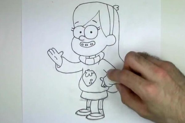 Название Гравити Фолз карандашом