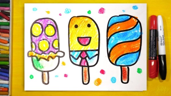 Пейзаж фломастерами