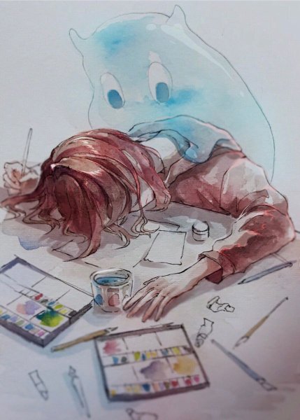 Депрессивные рисунки маркерами