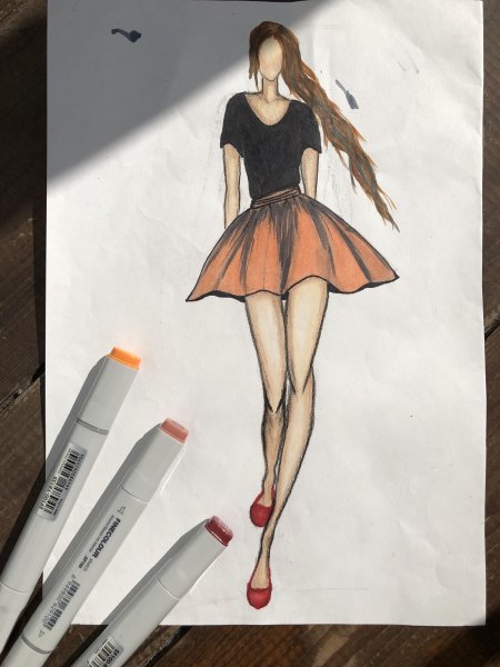 Рисунки для скетчбука лёгкие девочки