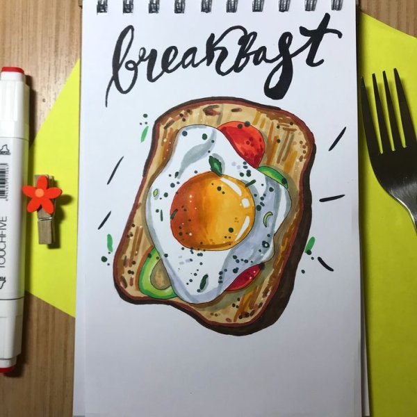 Рисунки для скетчубы еда