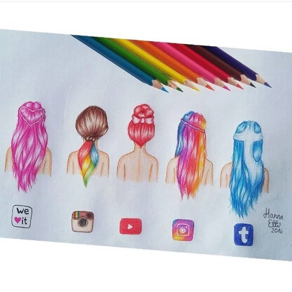 Рисунки соцсети волосы