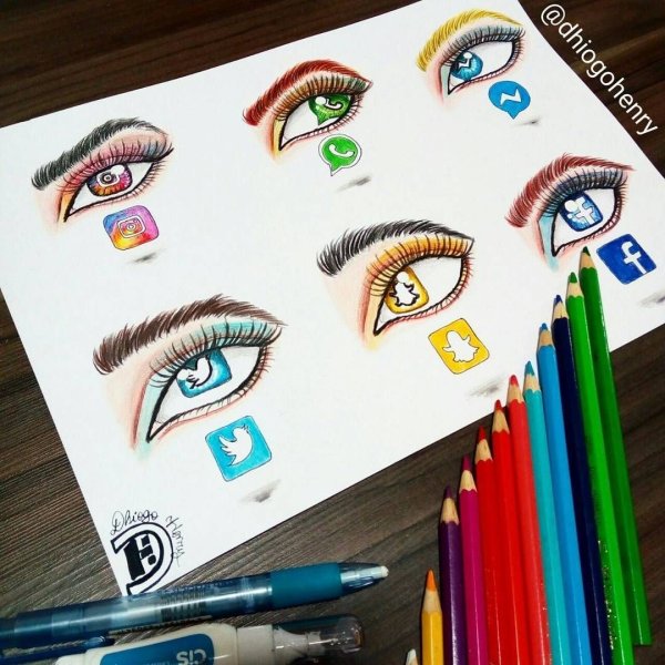 Маленькие рисунки фломастерами