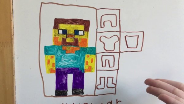 Майнкрафт фломастерами