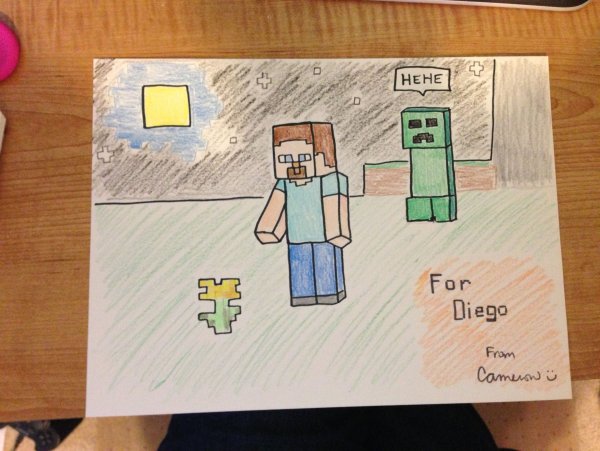 Нарисованные картинки майнкрафт