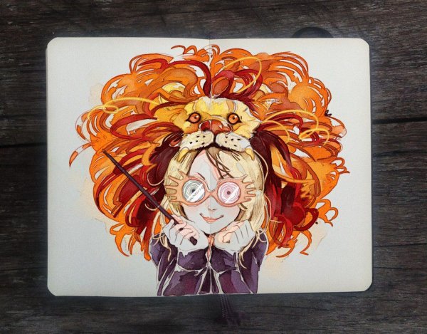 Гарри Поттер арт маркерами