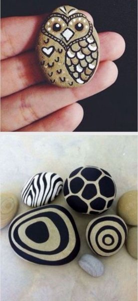 Рисование на камнях легко