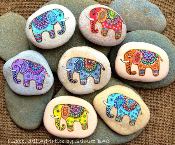 Роспись гальки для детей