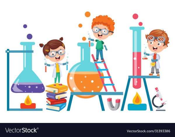 Эксперименты дети вектор