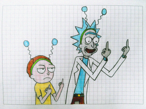 Рик и Морти цветные
