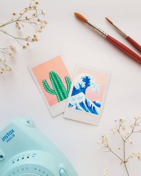 Полароиды рисунки маркерами