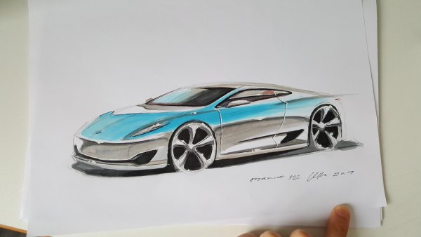 Машина скетч маркерами