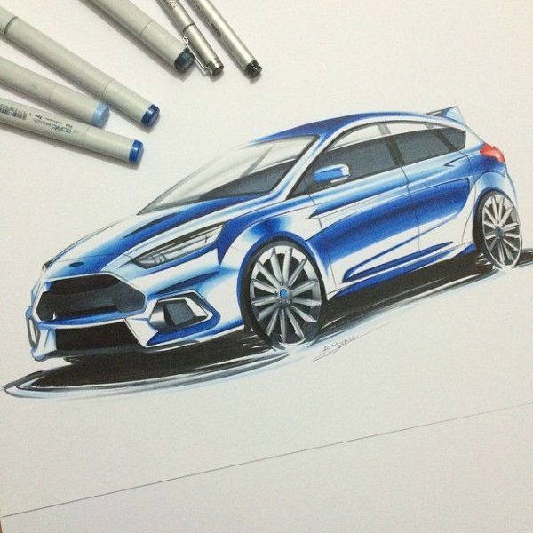 Машина скетч маркерами