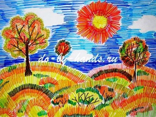 Рисование фломастерами для детей